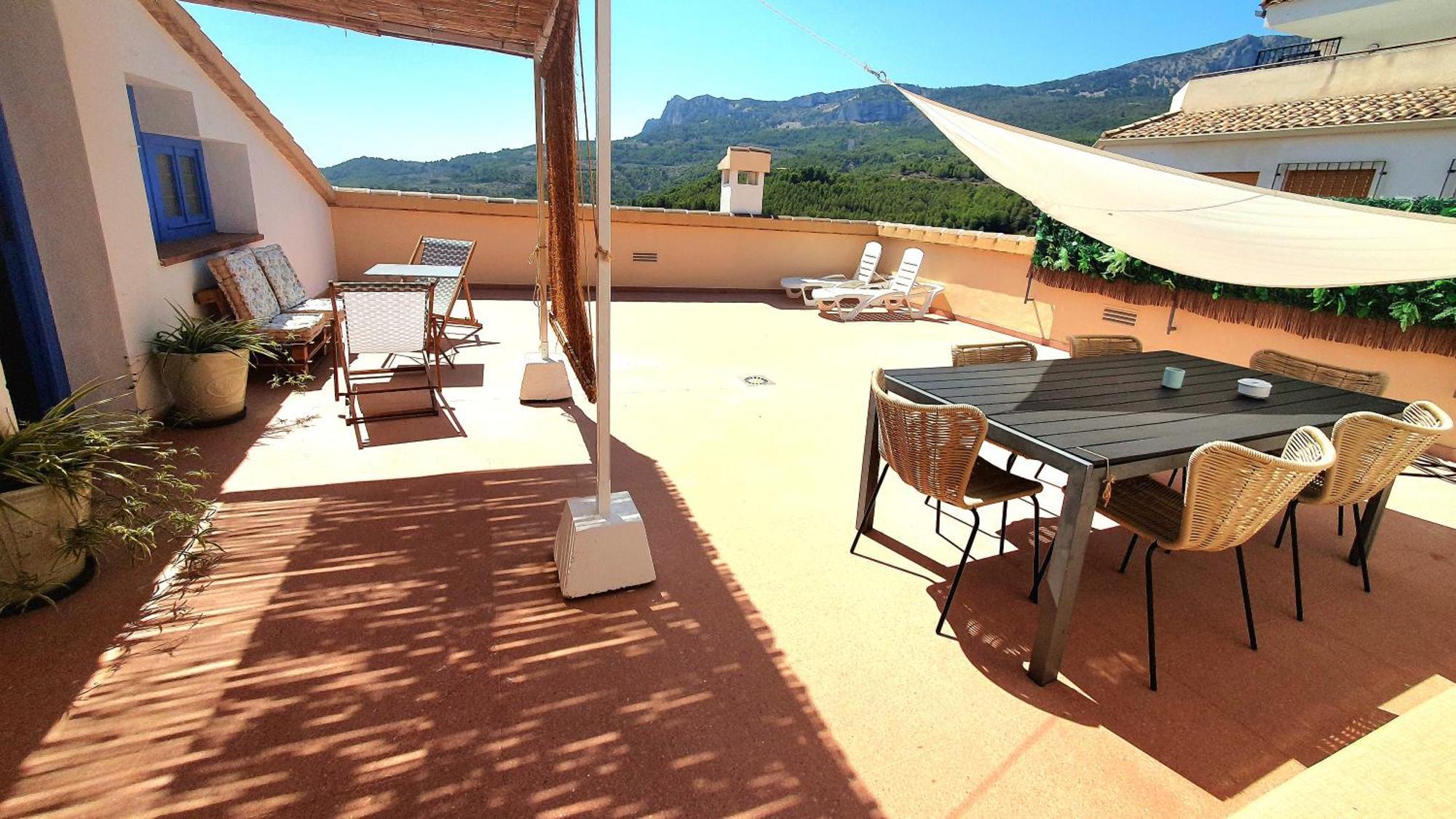 Atico Guadalest Rooftop Apartment With 360º Views And Art Eksteriør bilde